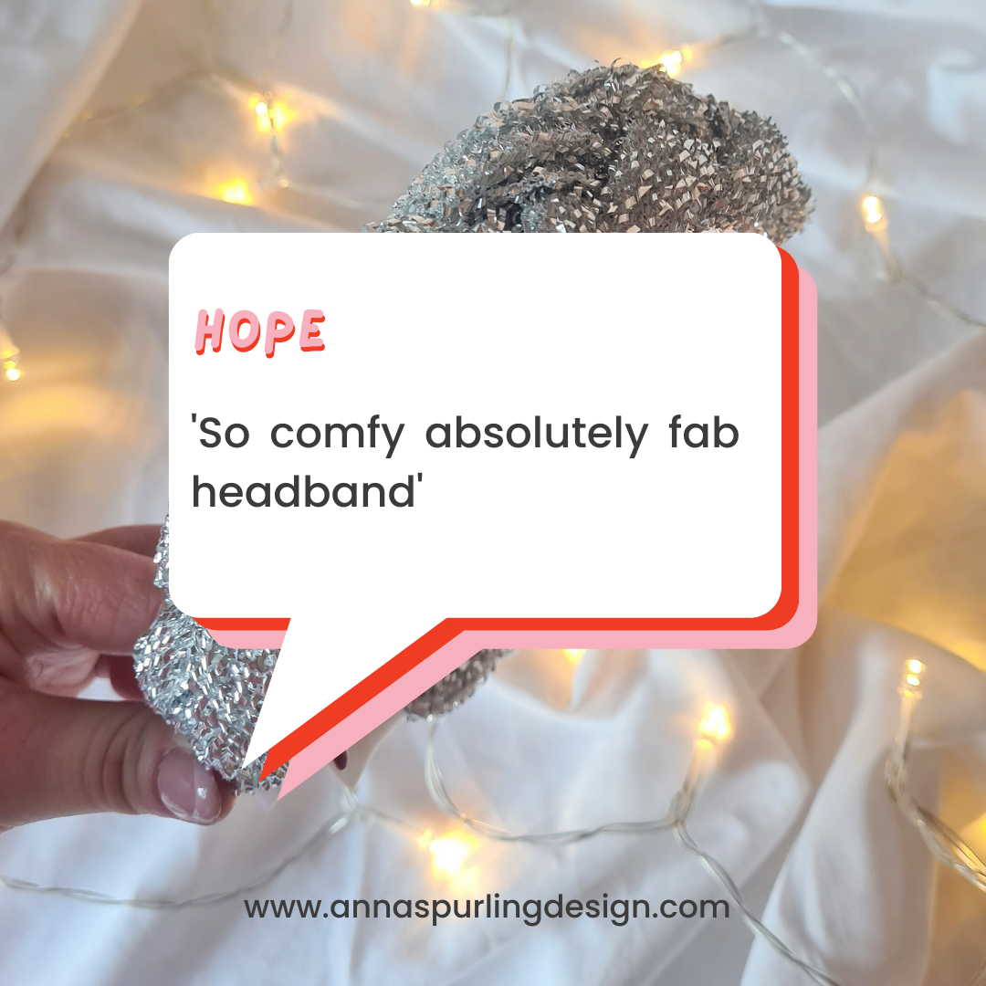 Silver Tinsel Sparkle Braided Headband