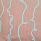 SALE Pink & White Cotton Screen Printed Squiggle Patterned Cushion