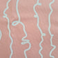 SALE Pink & White Cotton Screen Printed Squiggle Patterned Cushion