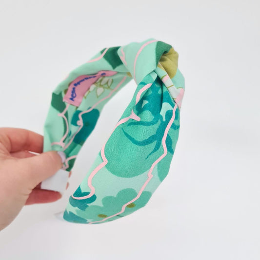 Martha mint green vintage knot headband