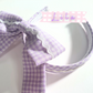 Lilac Gingham Hair Bow