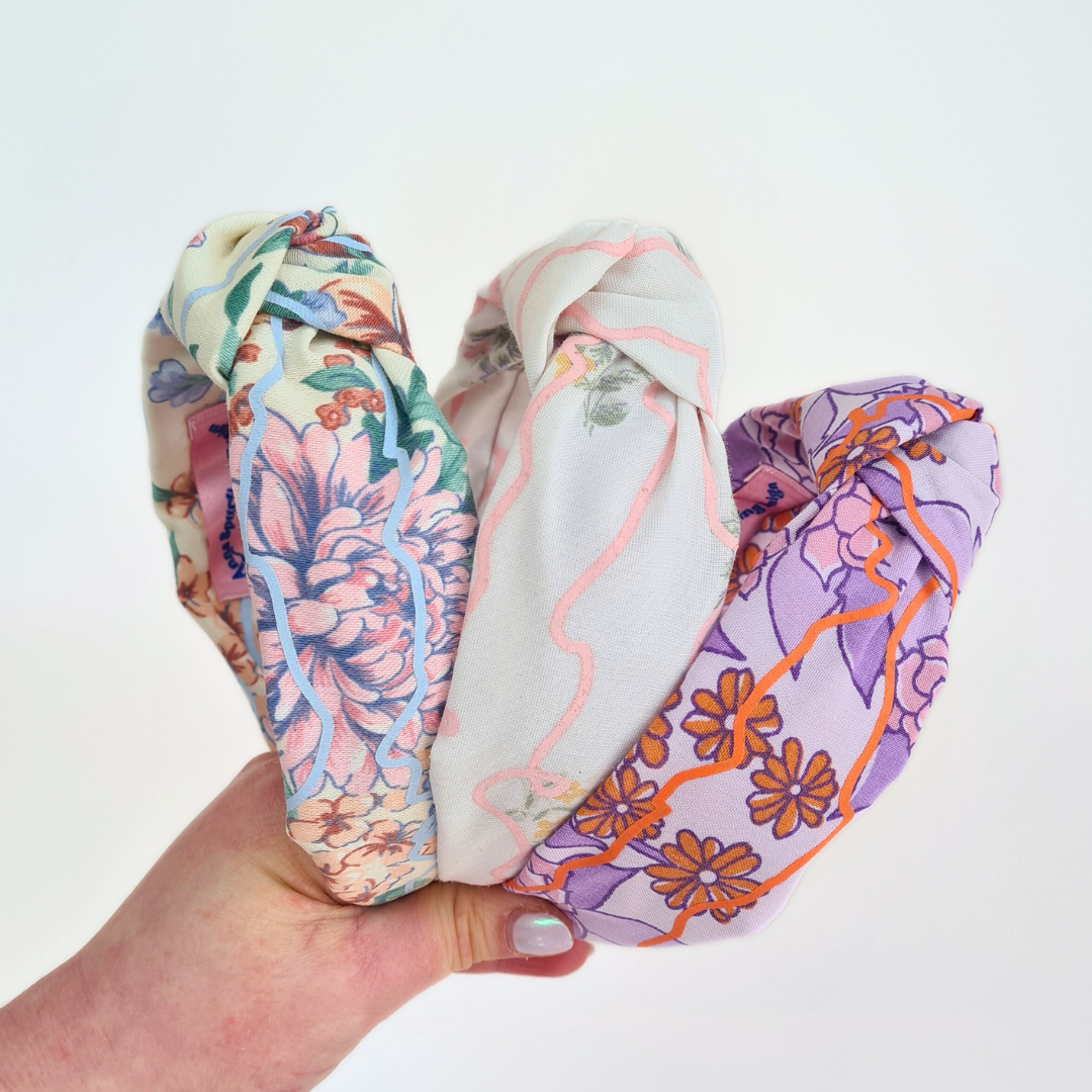 Pastel Vintage Floral Print Headband | Nora