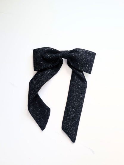 Glitter Hair Bow with barrette clip