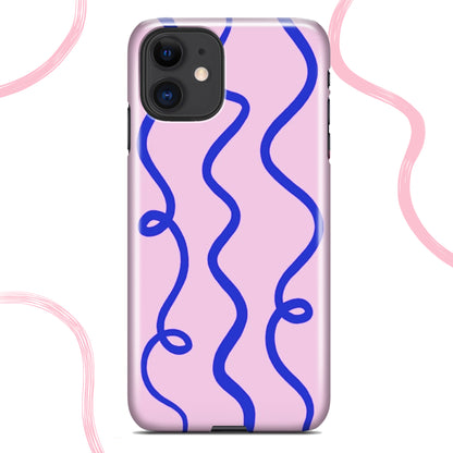 Pink Squiggle Pattern Phone Case | iPhone Case | Samsung Case | Google Pixel Case