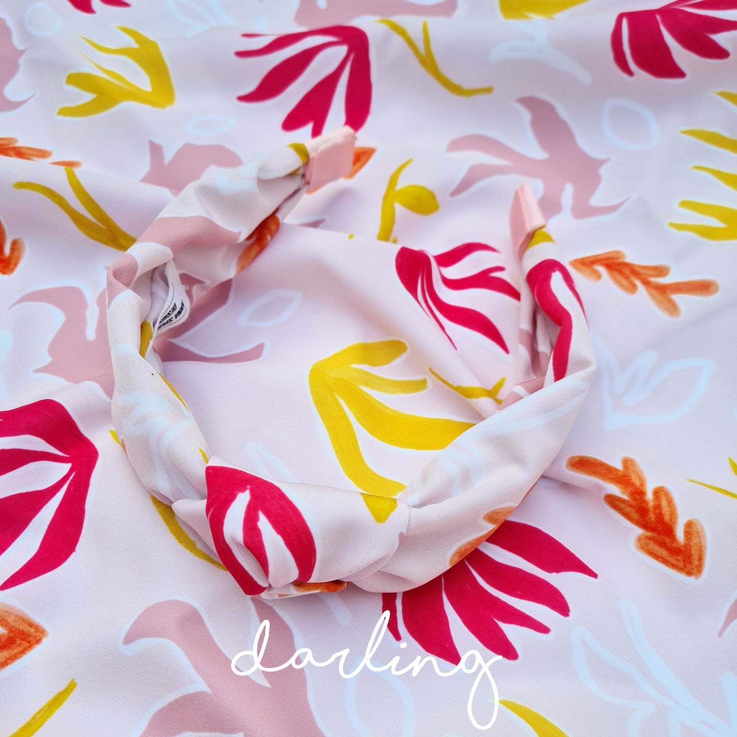 Summer Floral Patterned Knot Headband