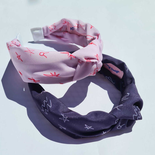 Star Sign Pattern knot Headband